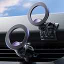 LISEN for MagSafe Car Mount, Magnetic Phone Holder, 360 Hands Free Vent iPhone Magnetic Car Mount, Magnet Phone Holder with Dashboard Pads & Mats for iPhone 17 16 15 14 13 12 Pro Max Plus Mini,Purple
