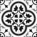 The Tiles Plaza Encaustic Peel and Stick Backsplash, Grey and White Patterned Vintage Stick on Tiles, Stone Composite Self-Adhesive Wall Tile Sticker for Kitchen Bathroom Fireplace Stairs, 10 Sheets, Grey and White