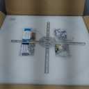 JAYMP 39.4" Flower Shaped Ceiling Light Dimmable Modern Ceiling Lamp Remote Control LED Lighting Fixture for Living Room Kitchen Dining Room (White/ 15 Petals)