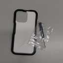 HENGHUI Bumper Case Compatible with iPhone 14 Pro Aluminum Bumpers Metal Frame Bumper Cover Shock Absorbent Slim Cool Design (Black)