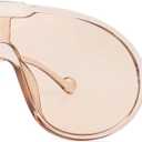 GFUIARA Trendy Oversized Sunglasses for Women Men Fashion Shield Aviator Sun Glasses UV400 Protection Goggles (Champagne)