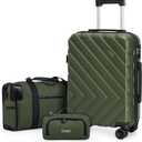 Carry on Luggage Sets,Suitcases with Detachable Wheels,Hardshell 22x14x9 Airline Approved,Durable Travel Luggage Sets with Combination Lock,Carry on Suitcase(20"/DB/TB)