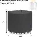 CANDANA Fire Pit Covers for Solo Stove Ranger 15 Inch, 600D Grill Cover for Ranger 15", Waterproof Outdoor BBQ Grill Cover