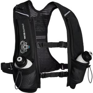 Water Buffalo Hydration Running Vest - Quiver Hydration Vest - Running Hydration Vest with Dual Water Bottles - Lightweight Water Backpack for Running, (Regular, Onyx Trail)