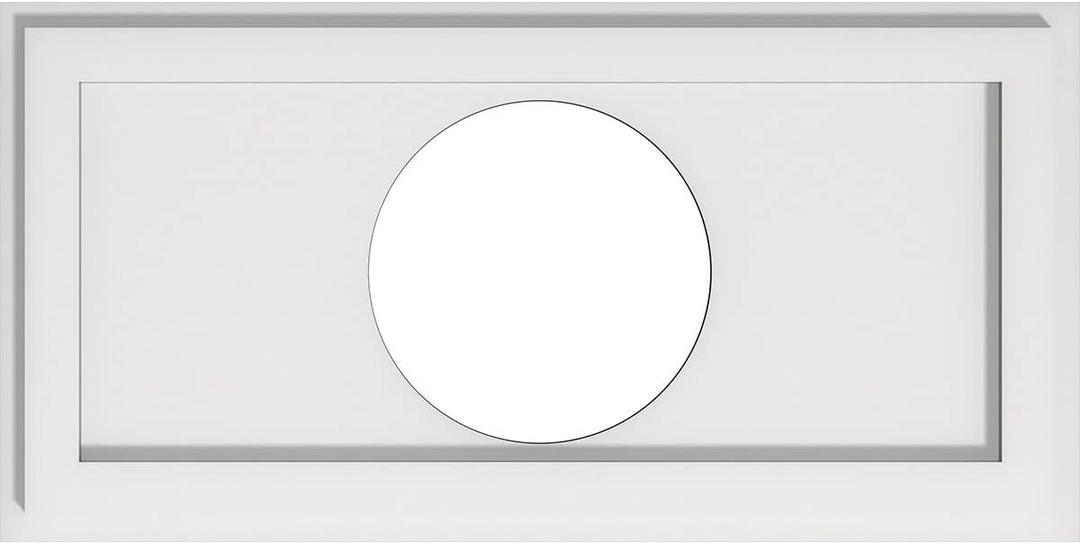Ekena Millwork CMP22X11RE-07000 Rectangle Architectural Grade PVC Contemporary Urethane Ceiling Medallions 22"W x 11"H x 7"ID x 7 1/2"C x 1"P