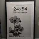 Americanflat 24x34 Poster Frame with Polished Plexiglass - Black Picture Frame - Wide Photo Frames Made of Engineered Wood for Vertical or Horizontal Wall Display - Epic Collection - Black