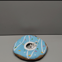 Cat Cone Collar Soft, Adjustable Cat Recovery Collar Kitten Cones to Stop Licking, Cute Donut E Collar After Surgery, Cats Neck Pillow Elizabethan Cones of Shame (Waterproof Blue, Medium)