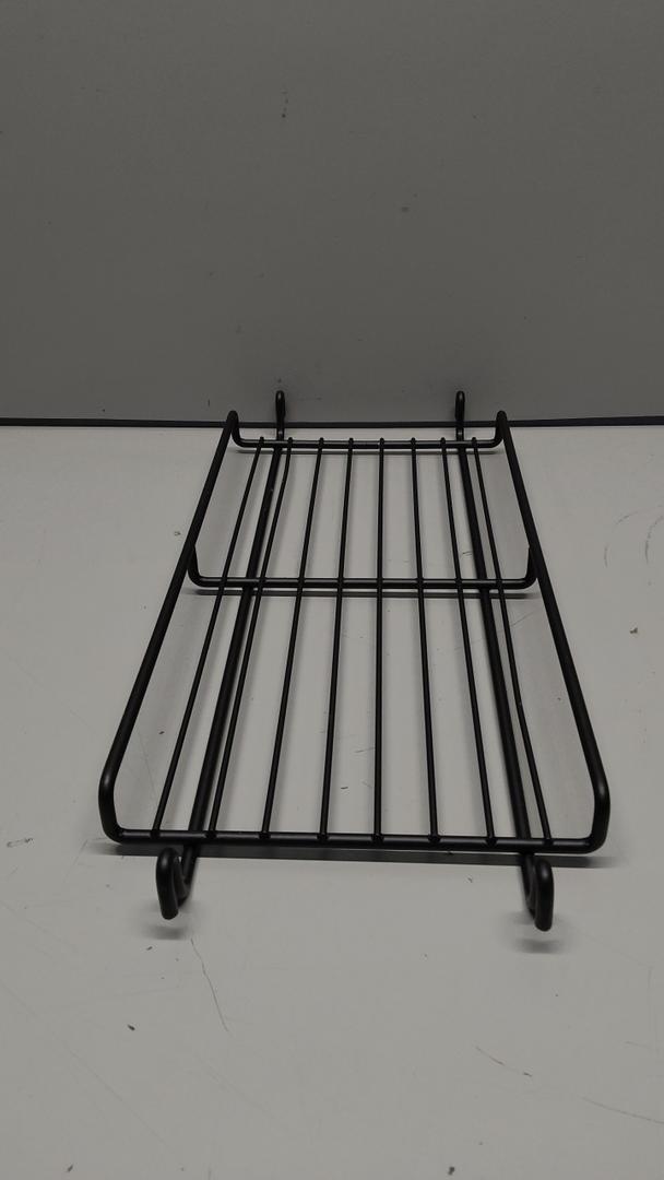 Set Of 2 Black Rack/Grid Shelves, 20"