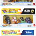 Hot Wheels RacerVerse, Set of 4 Die-Cars 1:64 Scale Toy Cars Optimized for Driving on Tracks with Pop Culture Characters as Drivers