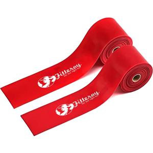 WOD Floss Compression Band for Mobility and WOD Recovery Through Muscle Compression, Tack, and Flossing (3.5 Foot (Pack of 2), Red)