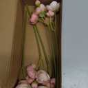 Ling's Moment Ranunculus Artificial Flower, Faux Silk Mini Ranunculus Flowers for DIY Bouquet, Bulk Fake Wedding Filler Flowers for Centerpieces Arrangements Bridal Shower Decorations, Dusty Rose 5 PCS