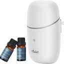 Plug in Waterless Diffuser, OliveTech Cold Air Scent Diffuser, Hotel Collection Aromatherapy Fragrance Diffuser for Home & Office, Includes 2x10ml Essential Oils