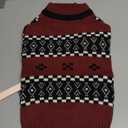 IECOii Dog Sweater for Medium Dogs Boy,Thermal Knitted Dog Winter Sweaters Easy On Pullover Design,Thick Pet Knitwear with Sleeve for Cold Weather,Warm Dogs Sweater for Indoor & Outdoor, DarkRed, L (Large(Chest:20.87 in/53 cm))