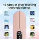 Under Pillow Speakers for Sleeping Bluetooth, Bone Conduction Technology, 3D White Noise Generator, Volume Control & Sleep Timer, Side Sleeper Friendly (Pink)