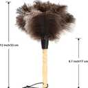 Small Feather Duster, Ostrich Feather Duster 14 Inch, Fluffy, Reusable, Eco-Friendly Natural Ostrich Feathers with Wooden Handle for Home, Car, and Office Cleaning 10 Pack