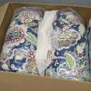 Outdoor High Back Chair Cushions Set of 2, Water-Resistant Chair Cushions for Patio Home Garden, Replacement Rocking Chair Cushion with tie 22" W x 20" D, Paisley Sapphire Blue, 44"x22"x4"