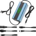 42V 2A Electric Scooter Charger 5 in 1 Plugs Universal,for 36V Electric Scooter Ebike Lithium Battery, Smart Display, Fast Charging, Overcharge Protection, Compatible with Multiple Models