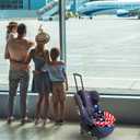 Car Seat Dolly for Airport - CarSeat Roller Cart Wheels for Airplane - Car Seat Travel Cart Carrier with Straps Foldable Luggage Trolley Folding Hand Truck (Black)