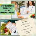 2pcs Diabetes Food List Chart & Meal Planner for Diabetics - Type 2 Diabetes Diet Plan Printable - Diabetes Information Chart w/Serving Size,Calories, Protein, Carbs, Glycemic Index (GI)