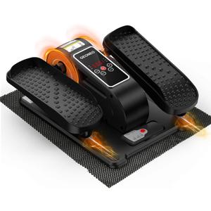 Under Desk Elliptical Machine, Electric Ellipse Leg Exerciser for Senior, Quiet and Compact Electric Seated Pedal Exerciser for Home with Display Monitor, Remote Control and 12 Adjustable Speeds