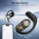 Open Ear Bone Conduction Headphones，,Over Ear Earbuds with Ergonomic Earhook,Bluetooth Headphones 5.4 with Smart Digital Display,60H Playtime,IPX7 Waterproof,Touch Control Operate Running Fit Cycling