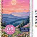 2 x Planner 2026-2027, Academic Year Monthly & Weekly Planner Caledndar, July 2026 - June 2027, Hardcover Large Planning Agenda Book with Tabs for School Office Supplies, 8.5" x 11" - Dreamscape Hills