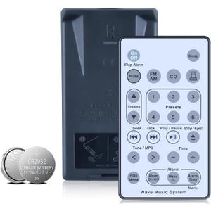 New Universal Remote Control Replacement Compatible with Bose Wave Sound Touch Music Radio System I II III IV - Silver Color (with Battery)