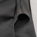 Memoriesea Women's Sexy Deep V Neck Puff Sleeve Side Split Ruched Backless Gown Dress (Black)