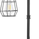 CONCA Industrial Steampunk Table Lamp, Edison Bulb, Metal, A-Black, 19.6x11.7x5.35 inches, 3 lbs, E26 Base, 800 Lumen, 120V A-Black