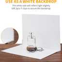 SITTO 2-in-1 Product Photography Backdrops, Flat Lay Photo Boards with 2Pcs Bracket, 17x12 Inch Silver and Bright White Photo Reflector Cardboard for Makeup,Jewelry and Other Small Product