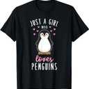 Just A Girl Who Loves Penguins T Shirt Cute Nature Toddlers T-Shirt