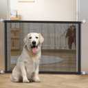 Dog Gate for Stairs Pet Gates for The House: Dogs Screen Mesh Gate for Doorways Stairways Indoor 29 inches Tall, 41 inch Wide, Fits Openings 36'' to 39'' Wide