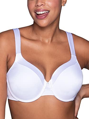 Vanity Fair Women's Plus Size Illumination Full Figure Zoned-in Support Bra, Lightly Lined Cups up to DD, Underwire-White, 38DD