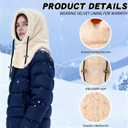 Balaclava Winter Ski Mask for Men Women,Winter Face Masks Drawstring Windproof Hooded Scarf Face Cover Hat Coldproof Warm Cap