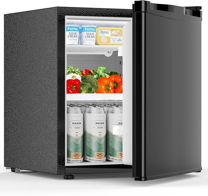 COWSAR Compact Refrigerator, 1.6 Cu Ft with Freezer, Mini Refrigerator with 7 Temperature Settings, Energy-efficient Low Noise Small Refrigerator Suitable For Dorm, Office, Commercial Bar, RV
