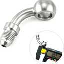 3AN Male to 10.2mm 3/8" Banjo 45 Degree Stainless Steel Brake Hose Brake Clutch Fitting Adapter