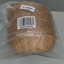 Potchen 24 Pack Plastic Oval Basket 9.5 x 6.3 x 2.4 Inch Small Fruit Bread Basket Wicker Storage Baskets for Gifts Empty Easter Home Kitchen Restaurant Food Serving Centerpiece Display(Light Brown)