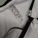 TASHEHE Women's Bikini Set Sexy Triangle Tie Swimsuits Color Block String Double Straps Two Piece Bathing Suit - White/Black / 403 - Small