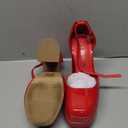 DREAM PAIRS Womens High Chunky Platform Closed Toe Block Heels Square Toe Ankle Strap Dress Wedding Party Pumps Shoes Aurelia (5, Red-pat)