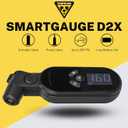 Topeak SmartGauge D2X Digital Tire Pressure Gauge - Accurate and Easy-to-Use Bike Pressure Gauge with Digital Display - Measures PSI for Presta and Schrader Valves