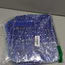 Dark Blue Clear Star Large Cosmetic Bag and Travel Pouch with Handle,Durable Material,Zipper Design-Ideal for Makeup,Travel Essentials (Dark Blue)