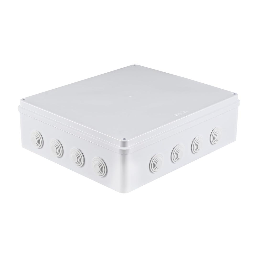 16" x 14" x 4.75" ABS Plastic Junction Box, Waterproof IP65 Electrical Junction Box with Reserved Holes, Weatherproof Outdoor Dustproof Boxes with Cover Universal Project Enclosure for Electronics