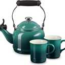 Le Creuset Demi Kettle (1.25 qt.) and 2 Mugs (14 oz. each), Artichaut