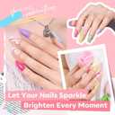 modelones Nail Polish Set, 12 Colors Spring Summer Blue Green Pink Nude Yellow Purple Pastel Quick Dry Mini Starter Kit Long Lasting Art DIY Manicure Set at Home for Women Girls