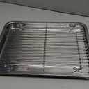 Stainless Steel Baking Sheet with Wire Rack, 16 x 12 x 1 Inch Heavy Duty Baking Pans Set Include 2 Cookie Sheets Tray and 2 Cooling Rack for Oven, Nonstick Warp Resistant Rust Free, Dishwasher Safe