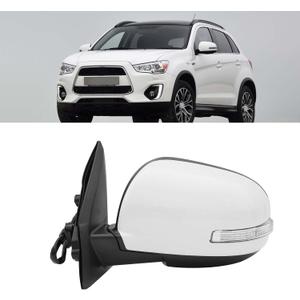 Heated Side Mirror Fit for Mitsubishi Outlander Sport Fit for Mitsubishi ASX 2014-2019 Rear View Mirror with Turn Signal Indicator Replace for 7632B773(Left Side)