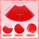 5Pcs/Set Women Tutu Costume Accessories Set 4 Layered Tulle Tutu Skirt Bow Headband Sets for Women Party Supplies