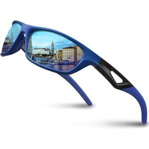 RIVBOS Polarized Sports Sunglasses Driving Sun Glasses Shades for Men Women Tr90 Frame for Cycling Fishing Running RB831