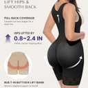 SHAPELLX Fajas Colombianas Tummy Control Shapewear for Women Postpartum Butt Lifter Full Body Shaper Compression Garment (Black, M)