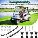 10L0L Golf Cart Heavy Duty 4-Leaf Rear Leaf Spring Kit for Club Car Precedent/Onward/Tempo 2004-up, with Bushings Sleeves U Bolts, Replace OEM 102509301 102513001